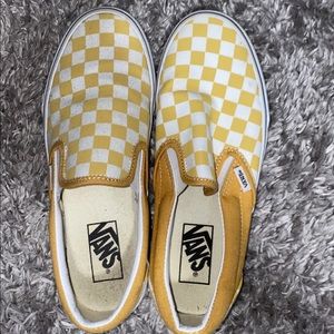Yellow checkered vans